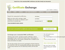 Tablet Screenshot of certificate-exchange.co.uk